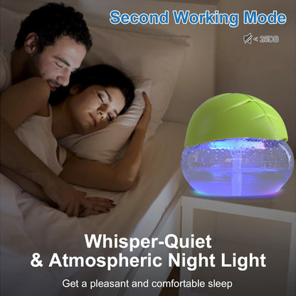 ap airpleasure Water-Based Purifier Air Washer, Air Revitalizer & Freshener, Air Fresher with 7 LED Color Changing Light for Rooms (Green)