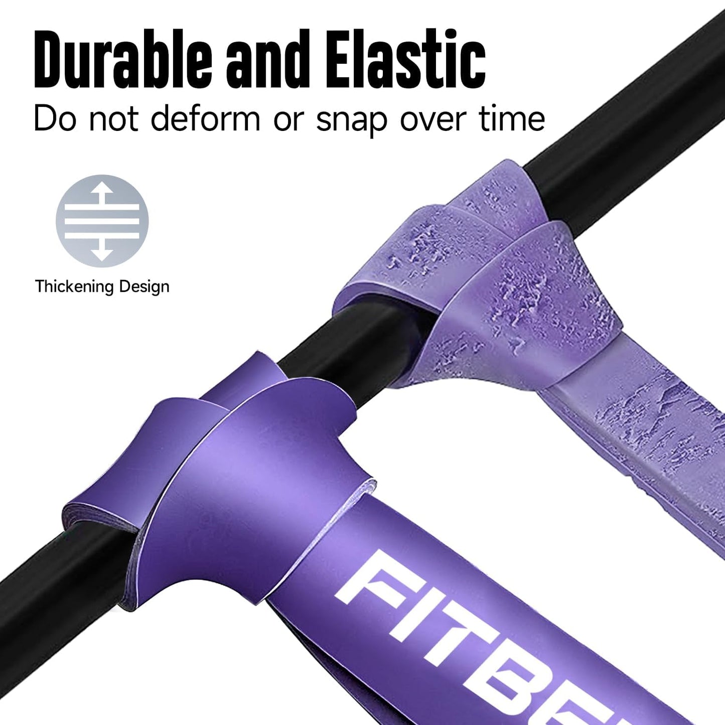 FitBeast Pull Up Bands Set, 5 Different Levels Resistance Band Pull Up for Calisthenics, Bodyweight Training, Muscle Toning, Yoga, Stretch Mobility, Pull Up Assistance Bands (Multicolor 5-125 LBS)