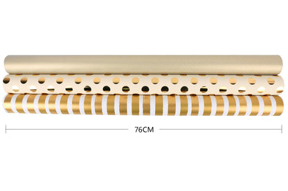WRAPAHOLIC 30 Inch Gold Wrapping Paper Roll - Jumbo Roll Gold Gift Wrapping Paper for Christmas, Birthday, Holiday, Wedding, Baby Shower - 3 Rolls - 30 inch x 120 inch Per Roll