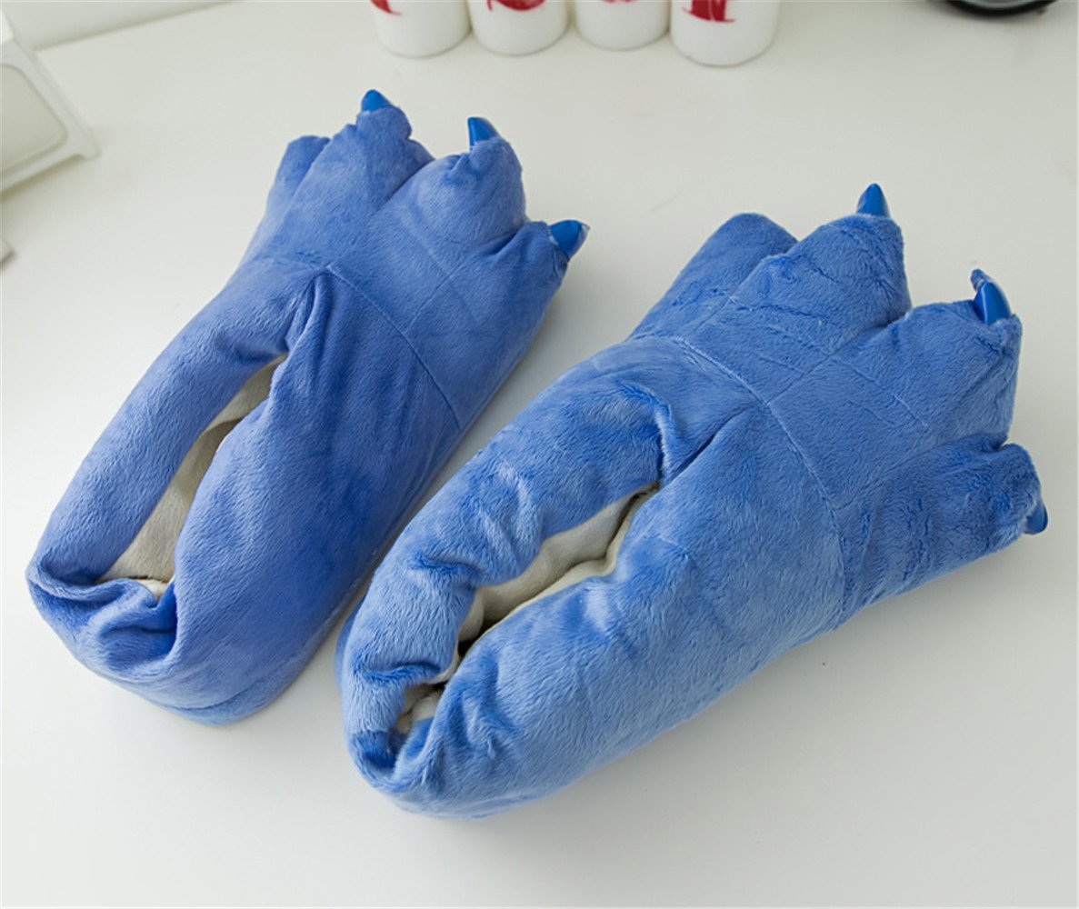 MizHome Unisex Soft Paw Claw Home Slippers Animal Costume Shoes Blue L
