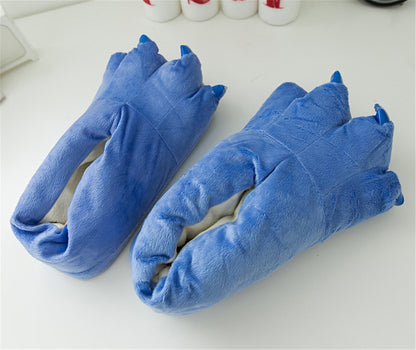 MizHome Unisex Soft Paw Claw Home Slippers Animal Costume Shoes Blue L