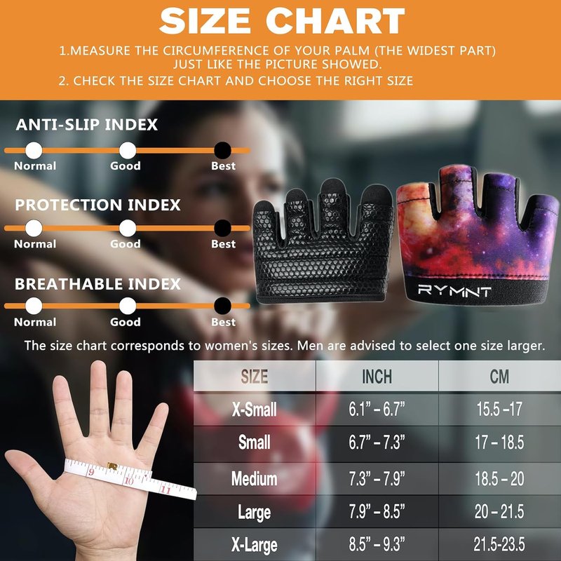 Minimal Workout Gloves - Short Micro Weightlifting Grip Pads with Full Palm Protection | Ideal for Men & Women in Gym, Cross Training, Powerlifting