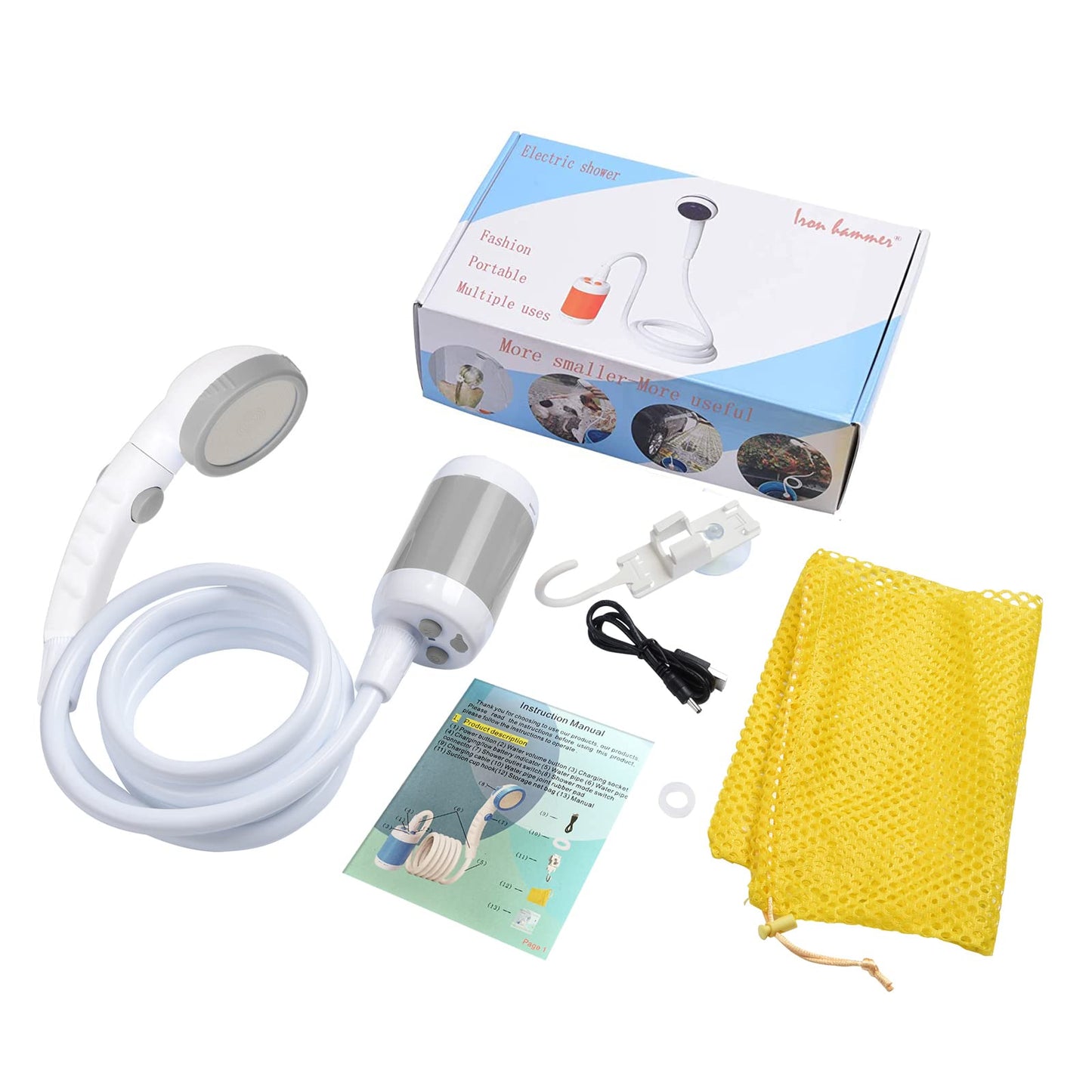 Iron Hammer Portable Shower Camp Shower Rechargeable Shower Camping Shower pet Shower