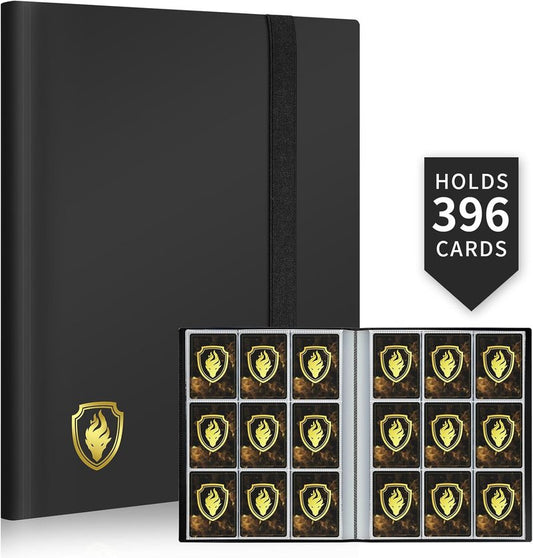 Card Binder 9 Pocket - Premium Trading Card Album for Collectors | 396 Pockets, Side Loading, Black