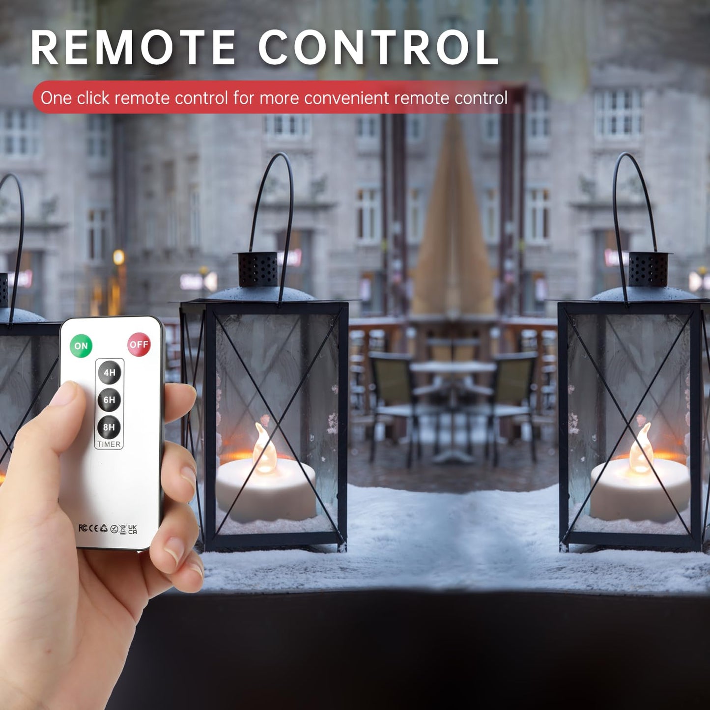 Hanzim Tea Light Candles with Remote Control,Flickering Flameless LED Candle,Long Lasting 400+Hours,Battery Operated with Timer for Home Decoration Seasonal &Festival Celebration WarmYellow (24pcs)