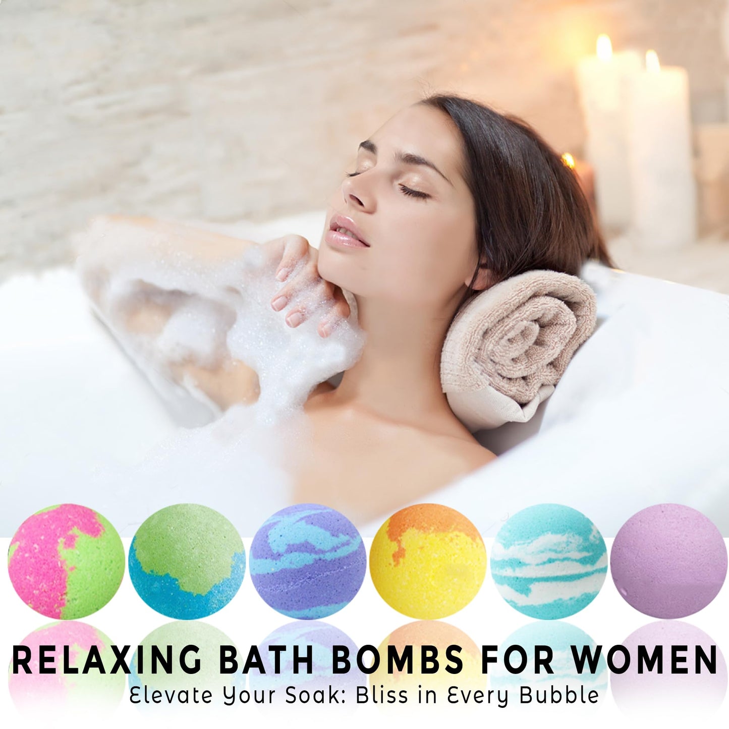 Bath Bombs for Women Relaxing with Inspirational Messages, 12 Natural and Organic Bath Bombs with Essential Oils & Skin Moisturizing Shea Butter. Birthday Gift, Appreciation Gift for Wife Girlfriend
