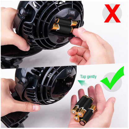 Gazeled Battery Operated Fans, Stroller Fan Battery Operated, Portable Battery Powered Fan with Clip, 5 Inch Cordless Fan for Camping, Mini Quiet Personal Fan for Bed, Car, 8 Free AA Batteries