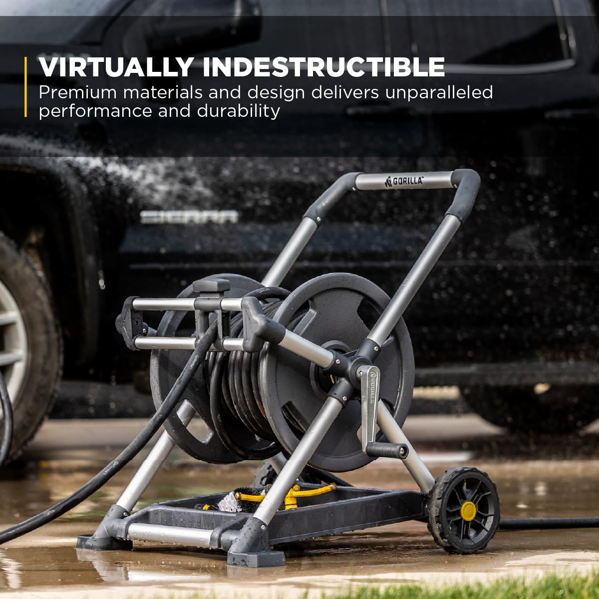 Gorilla 225’ Aluminum Zero-Rust Mobile Hose Reel