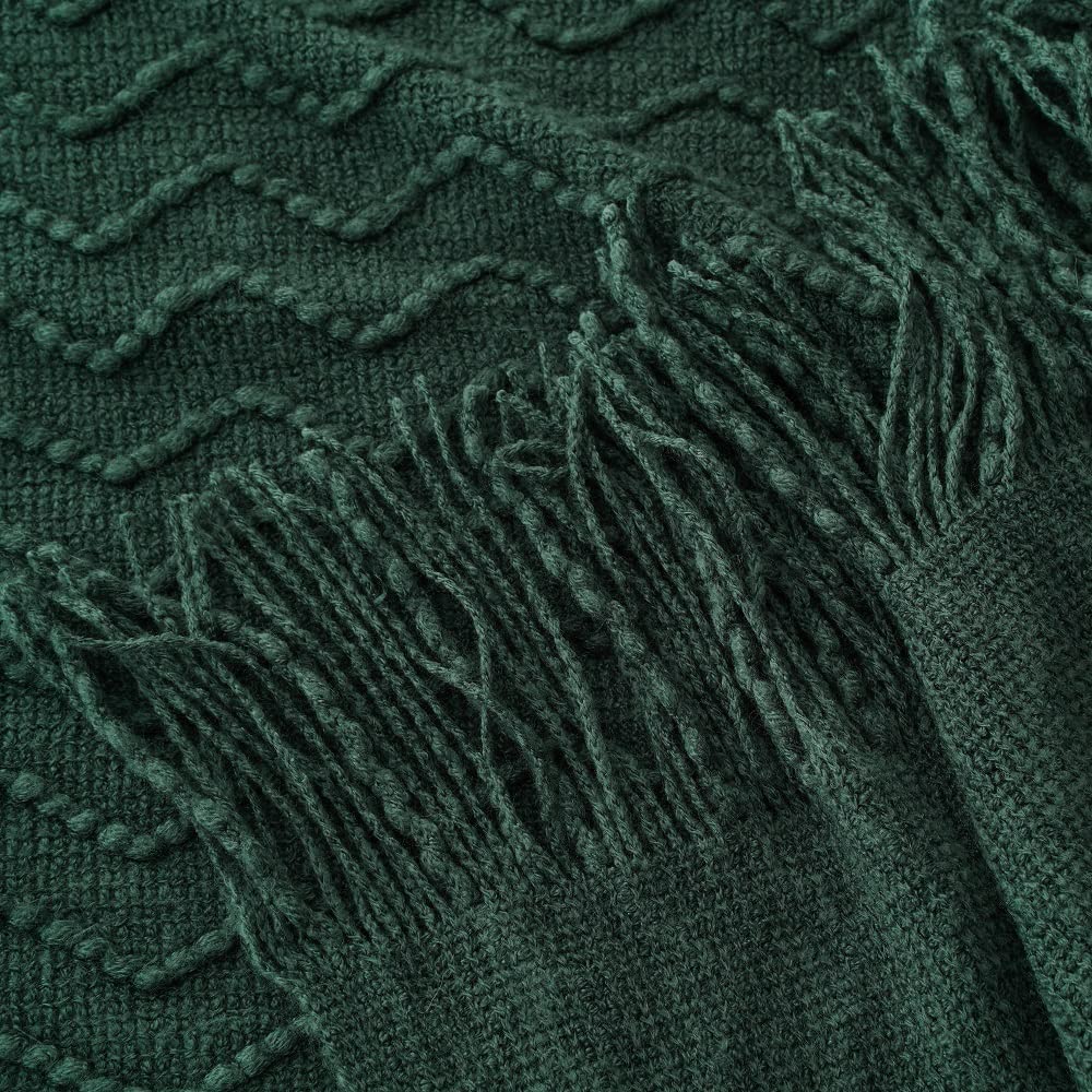 BATTILO HOME Christmas Green Throw Blanket for Couch, Forest Green Throw Blankets, Christmas Decorative Throw Blanket for Sofa Bed, Christmas Decor, 50"x60"