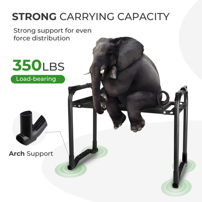 Dekool Garden Kneeler and Seat with Upgraded Wide & 3" Thick Kneeling Pad, Heavy Duty Garden Stool with 2 Large Tool Bags, Portable Bench for Planting, Weeding, Gardening Gifts for Women, Men, Seniors