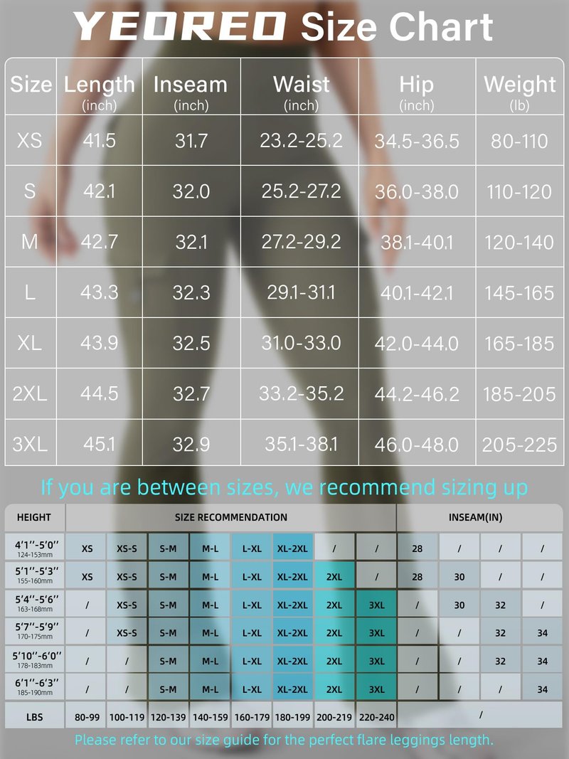 YEOREO CoreFlex Women Workout Flare Leggings with Pockets Hidden Scrunch High Waisted Cargo Gym Yoga Leggings Army Green M