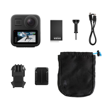 GoPro MAX — Waterproof 360 + Traditional Action Camera with Touch Screen Spherical 5.6K30 HD Video 16.6MP 360 Photos 1080p Live Streaming Stabilization