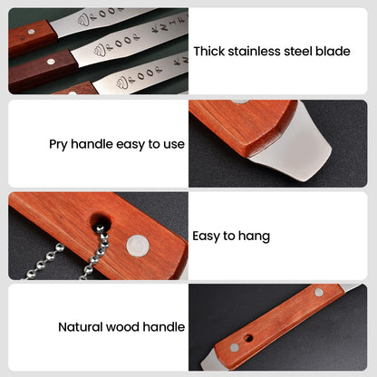 Jsuslife Poop Knife, 12IN Durable Metal Poo Knife for Toilet Block, Extra Long Wood Handle Poop Stick Prank Funny Gag Christmas Gift for Adults and Kids