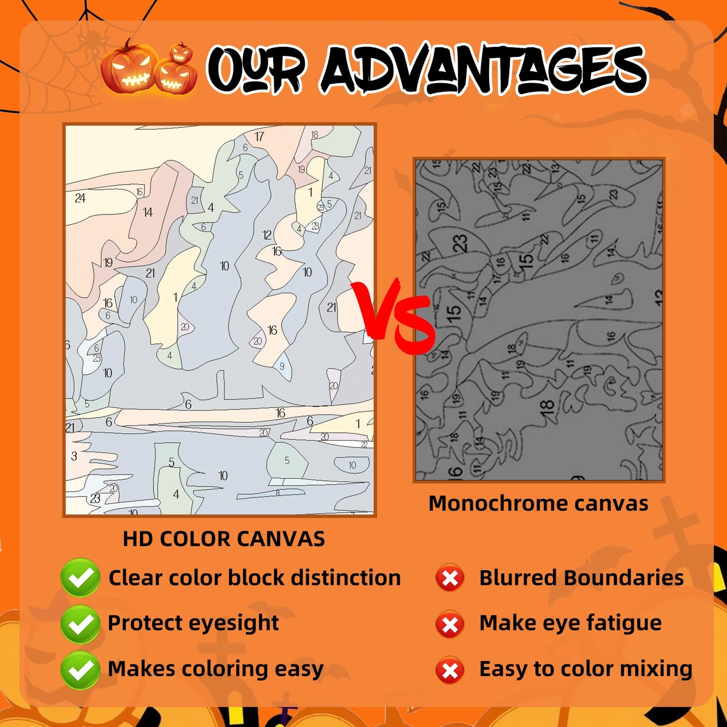 Reivworl Halloween Paint by Numbers Kit for Adults, Witch Paint by Numbers, Adult Paint by Number Kits for Gifts and Home Wall Decor 16x20 Inch