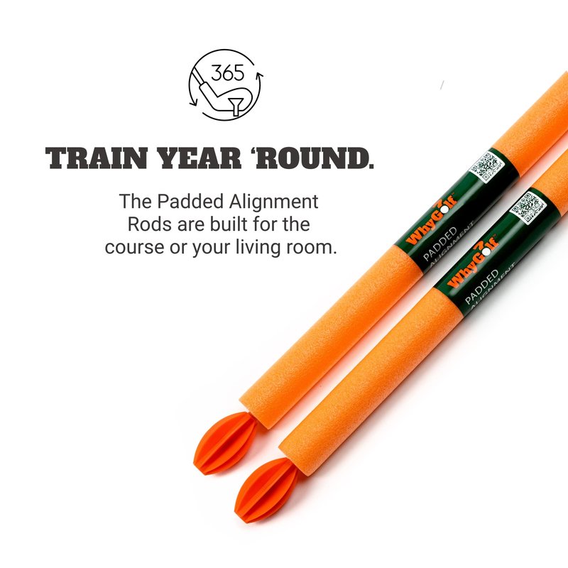 WHYGOLF Padded Golf Alignment Rods - Golf Alignment Sticks with Protective Padding, Create Golf Swing Trainer Angles Like Pro Trainers with Our Golf Training Tool