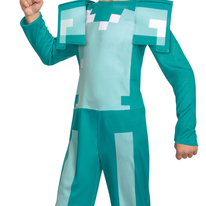 Disguise Minecraft Armor Boys' Jumpsuit Costume Blue, Small (4-6)