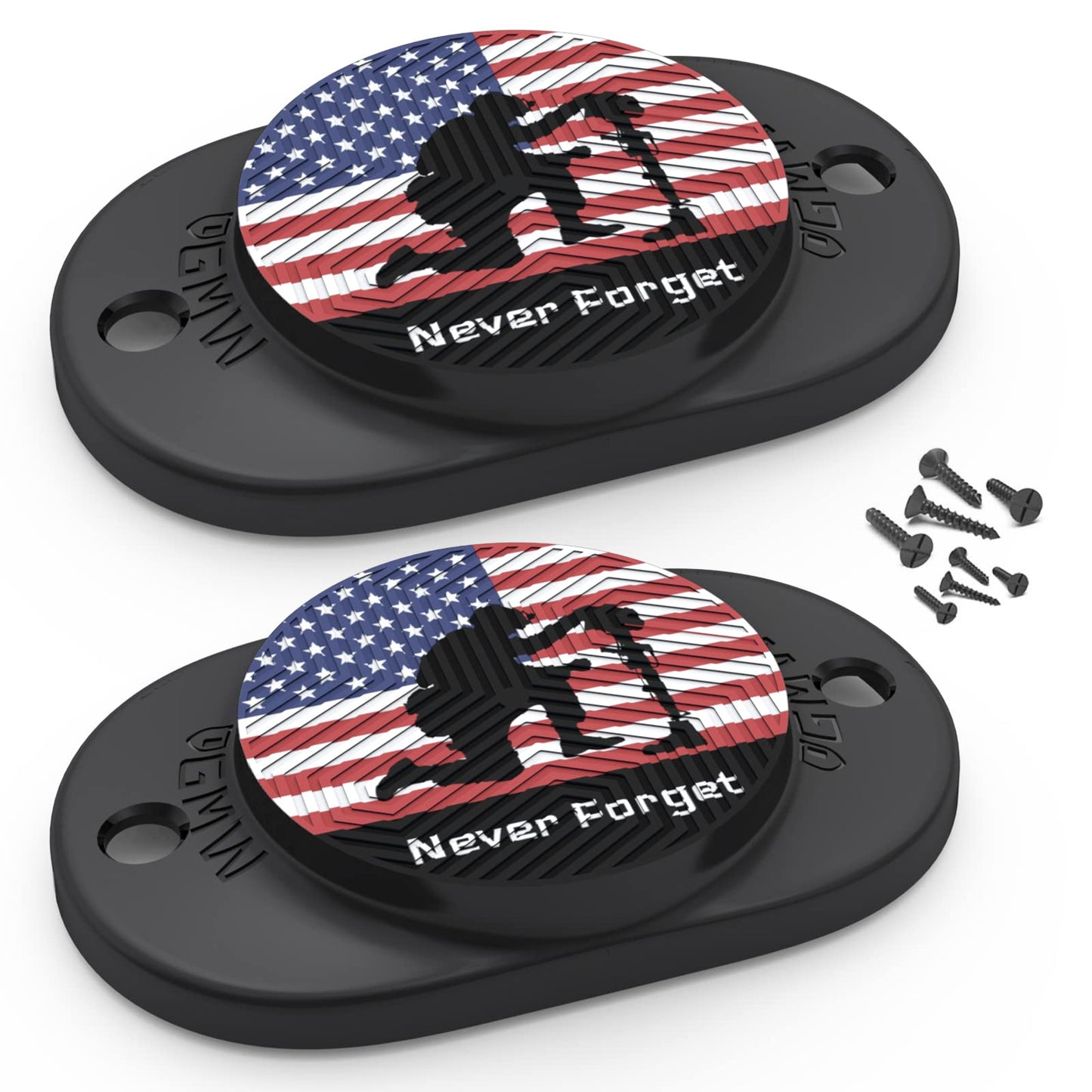 GMW Gun Magnet [2-Pack] 30 lbs. Rating Magnetic Gun Mount, HQ Rubber Coated Gun Magnet Buckler Series for Car, Truck, Desks, Safes, and Walls, Indoor Gun Racks, Concealed Gun Holder for Handgun