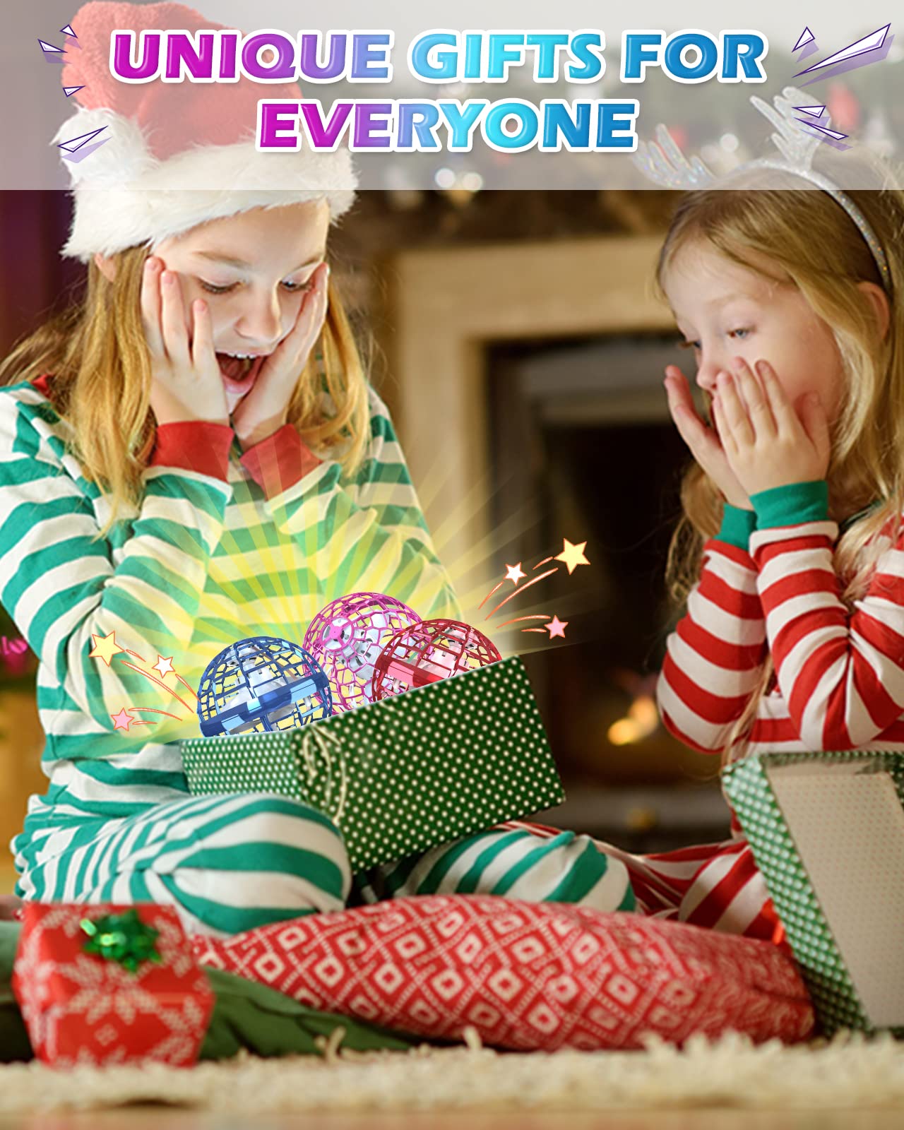 ATHLERIA Magic Flying Orb Ball Toys with Lights,UFO Hand Operated Mini Drones,Cosmic Globe Hover Ball, Boomerang Summer Outdoor Toys,Coolest Birthday Gifts for 6 7 8 9 10+ Year Old Boys Girls Teens