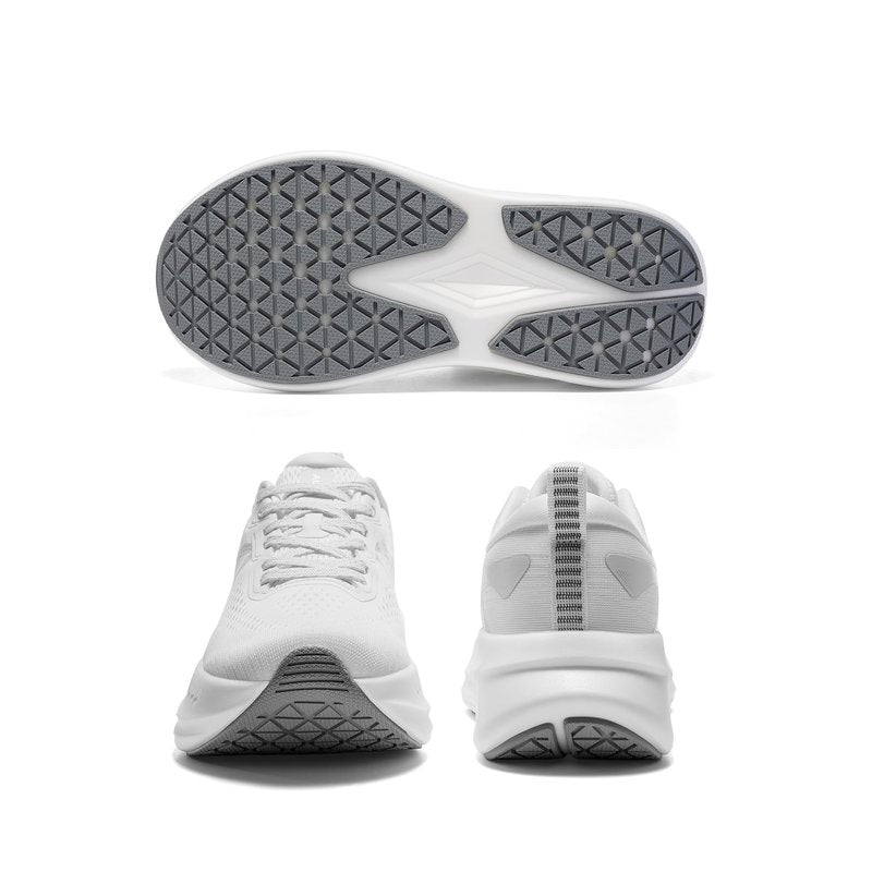 ALLSWIFIT Women's Road Running Shoes Cushion Tennis Shoes Non-Slip Comfortable Lightweight Gym Workout Athletic Arch Support Walking Sneakers Active5K,Size 7,White,AWUMRS2503