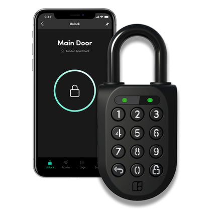 igloohome New Smart Padlock 2 (SP2), The Toughest Smart Padlock – Generate Access from Anywhere with The Mobile app (iOS/Android) – No WiFi Needed, Waterproof & Rechargeable