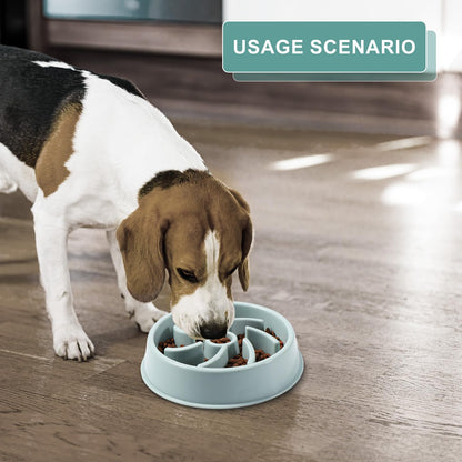 Vinabo Slow Feeder Dog Bowl Anti Choke, Anti Bloat Pet Puppy Promotes A Healthy Diet And Slow Digestion, Suitable For Small/Medium/Large Pets