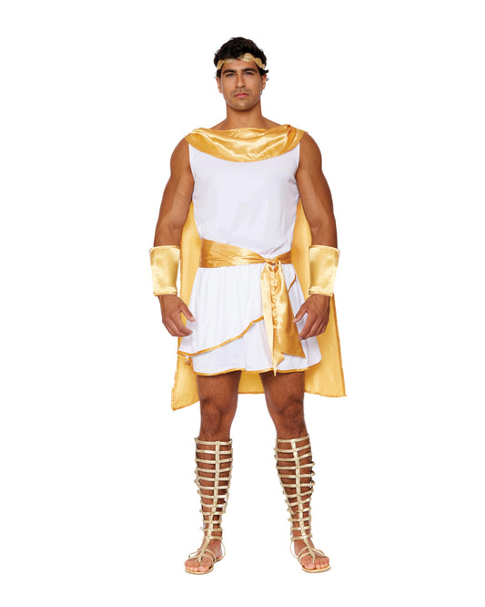 Dreamgirl Mens He's God Adult Costume, White, Medium US