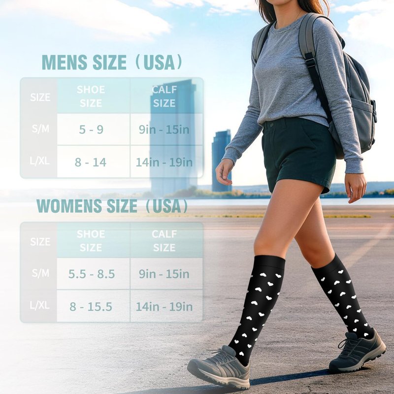 BLUEENJOY Copper Compression Socks for Women & Men (6 pairs) - Best Support for Nurses, Running, Hiking, Recovery