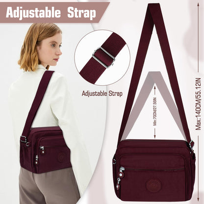 NEWIROVE Women's Cross-Body Bags Shoulder Bags Women Satchel Bag Messenger Bag Cross Over Body Bags Crossbody Bags for Women Lady, Shopping, Working and Travel,Red