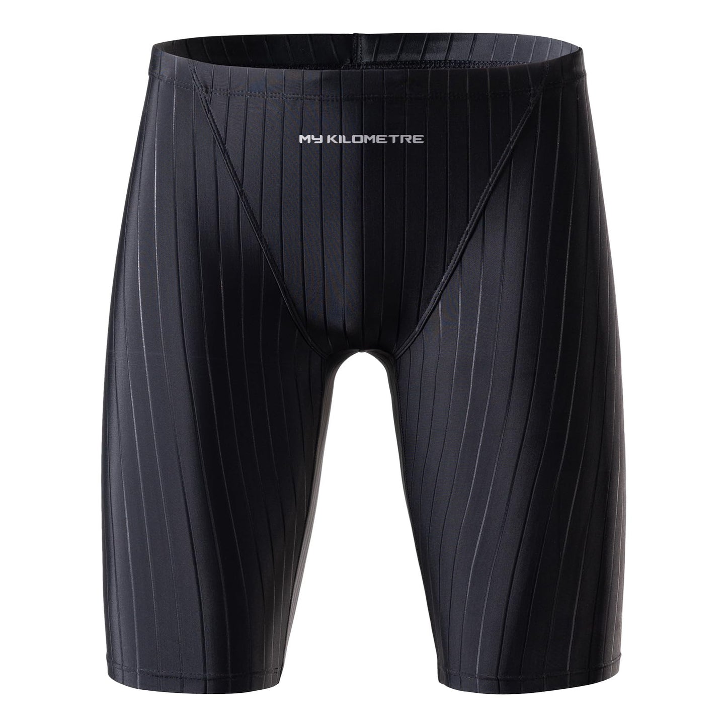 MY KILOMETRE Men's Swimsuit Jammer Solid Swim Jammers Endurance Long Racing Training Swimsuit