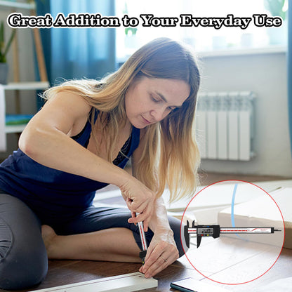 Digital Caliper, Esydon Upgraded Calipers 6 inch, Measuring Tool, Electronic Ruler, with Large LCD Screen, Auto-Off Feature, Inch and Millimeter Conversion, Plastic Case, Perfect for Household, DIY