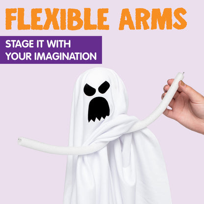 JOYIN 27.5" Halloween Hanging Ghosts Outdoor Decoration(5 Pack), Cute Flying Ghost for Halloween Front Yard Patio Lawn Garden Party Décor and Holiday Hanging Decorations