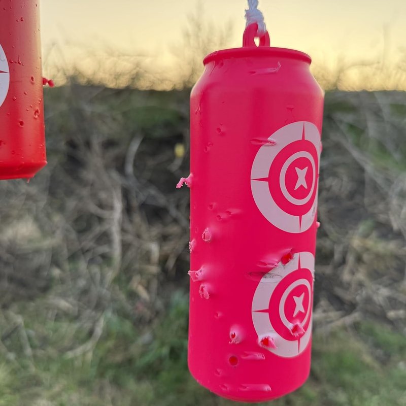 Shatterproof Bottle Shooting Targets - 6 Pack Plastic Bottles with Rope & Foldable Funnel | Colorful Firearm Practice Targets for Indoor & Outdoor Use