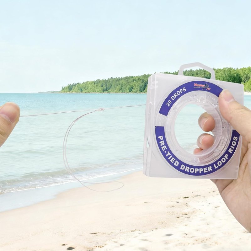 MASTERPRO Pre-Tied Dropper Loop Rigs - Fishing Line Spool 10LB to 100LB | Ideal for Saltwater & Freshwater Fishing