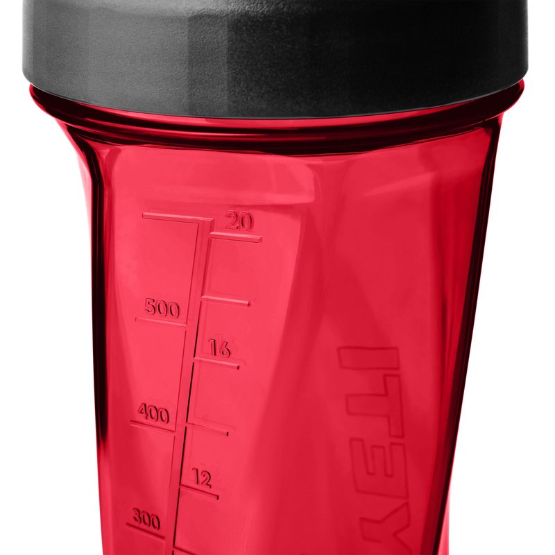 YETI Yonder Helimix Vortex Blender Shaker Bottle Holds up to 27oz | No Blending Ball or Whisk | USA Made | Portable Pre Workout Whey Protein Drink Shaker Cup | Dishwasher Safe, Rescue Red