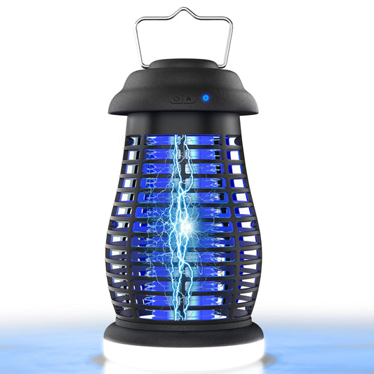 Bug Zapper Outdoor & Indoor Cordless Mosquito Zappers with Rechargeable 4800mAh Battery & Camping Light Electric Fly Trap for Patio, Kitchen, Backyard and Garden Portable Gnat Killer