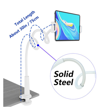 Tablet Stand Holder, Mount Holder Clip with Grip Flexible Long Arm Gooseneck Compatible with ipad iPhone/Nintendo Switch/Samsung Galaxy Tabs/Amazon Kindle Fire HD - Black