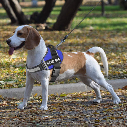 JSXD Dog Harness,No-Pull Service Dog Harness with Handle Adjustable Outdoor Pet Dog Vest 3M Reflective Nylon Material Vest for Breeds,Easy Control for Small Medium Large Dogs