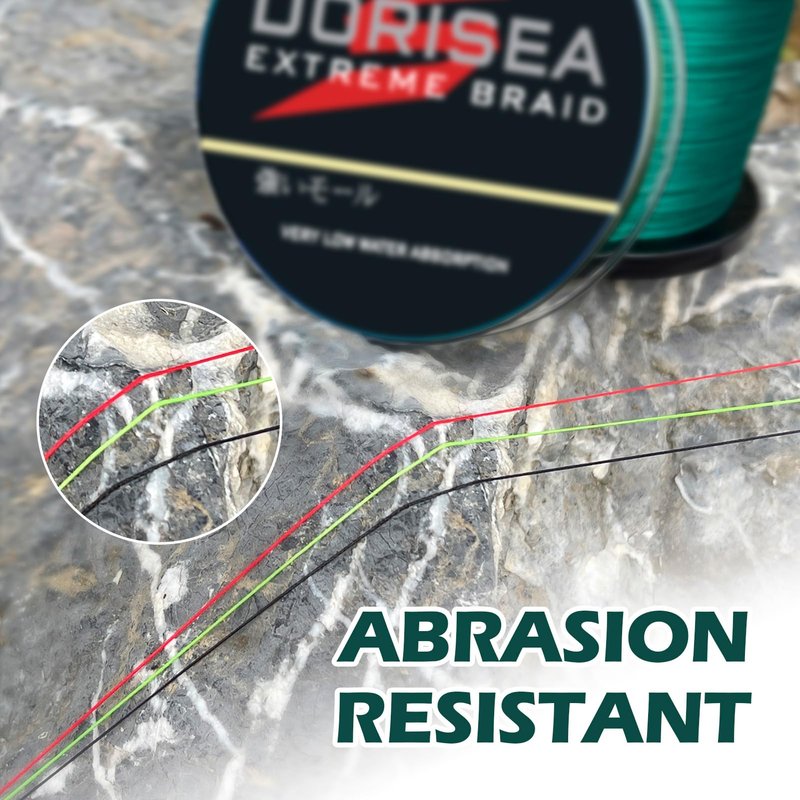 Dorisea Extreme Braid 100% Pe Black Braided Fishing Line 109Yards-2187Yards 6-550Lb Test Fishing Wire Fishing String Incredible Superline Zero Stretch (300m/328Yards 200lb/0.75mm(8Strands))