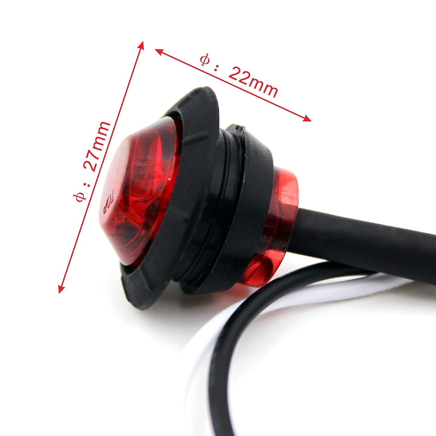 10 Pack Waterproof Marine Boat LED Lights, LED Underwater Lighting, Utility Led Interior Lights Navigation Lights Deck Courtesy Lights 12V for Yacht Boat Fishing Pontoon Sailboat Kayak (Red)