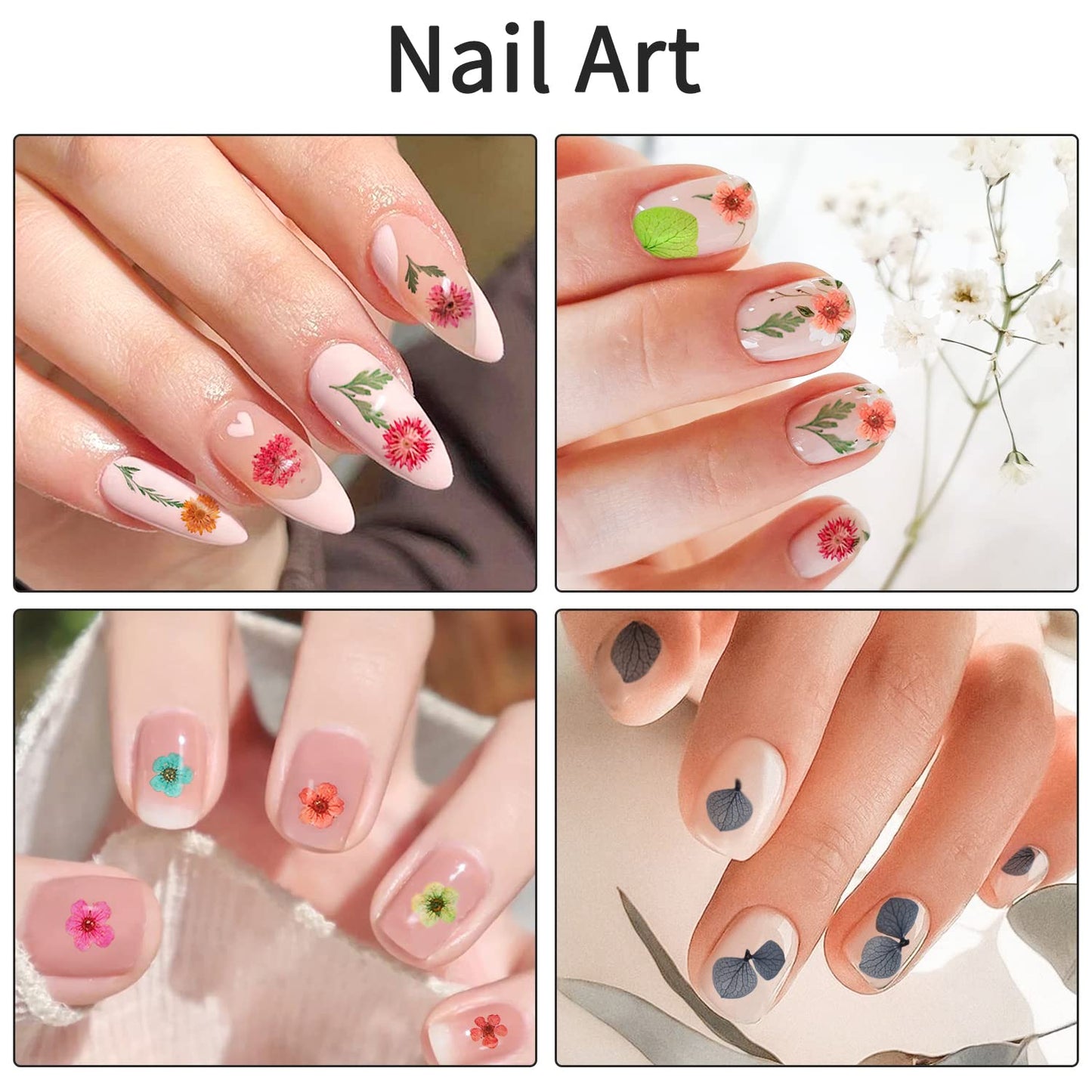 Gartful 4 Boxes Dried Flowers for Resin, 48 Styles Natural 3D Applique Flowers DIY Craft Supplies, Resin Epoxy Casting Fillers for Silicone Molds, Nail Arts, Handmade Projects, Decoration Accessories