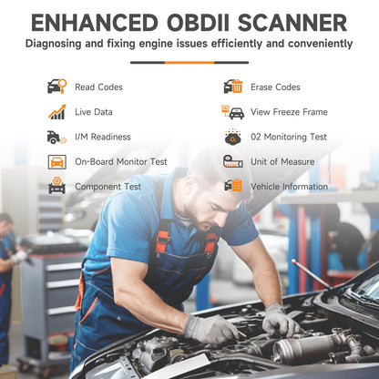 FOXWELL NT201 OBD2 Scanner Code Reader for Cars and Trucks Check Engine Light, Read and Clear Fault Codes, Live Data Diagnostic Tool for All Cars After 1996