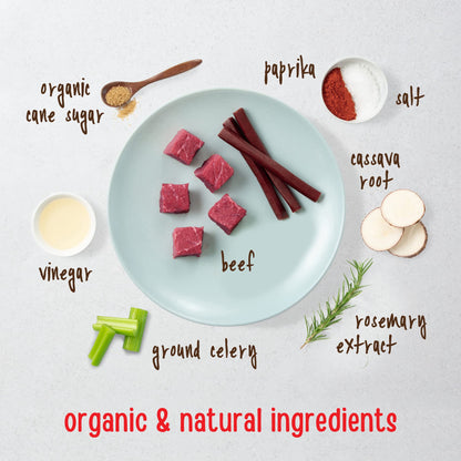 Full Moon All Natural Human Grade Dog Treats, Essential Beef Savory Sticks, 14 Ounce