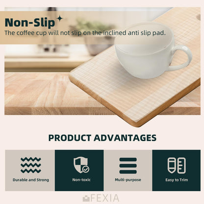 FEXIA Shelf Liners for Kitchen Cabinets Non-Slip Drawer Liner 14 Inches x 20 FT Waterproof & Oil-Proof Non Adhesive Durable Material Fridge Liner for Shelves (2 Rolls)