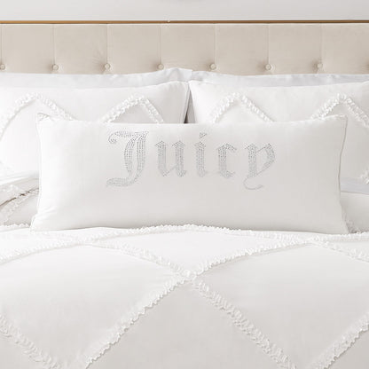 Juicy Couture – Decorative Accent Pillow Velvet Safari Leopard Premium Reversible Throw Pillow Living Room and Bedroom Décor Measures 14" x 24" Cheetah on White