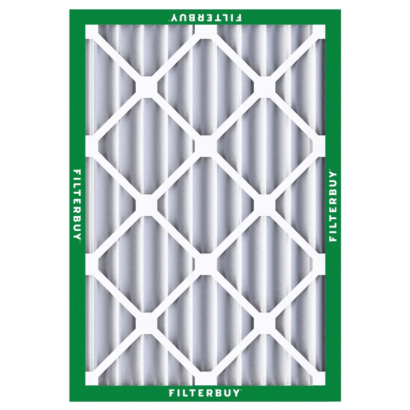 Filterbuy 16x20x4 Air Filter MERV 8 Essential Dust & Allergy Defense (6-Pack), Electrostatic Pleated HVAC AC Furnace Filters Replacement, Made in USA (Actual Size: 15.50 x 19.50 x 3.63)