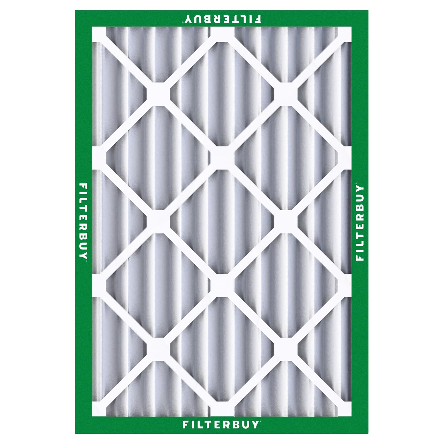 Filterbuy 20x24x4 Air Filter MERV 8 Essential Dust & Allergy Defense (2-Pack), Electrostatic Pleated HVAC AC Furnace Filters Replacement, Made in USA (Actual Size: 19.38 x 23.38 x 3.63)