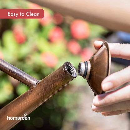 Homarden 1 Gallon Watering Can - Decorative Garden Watering Can for Indoor and Outdoor Plants - Removable Spout - Dual Handles for Easy Pour - Plant Waterer for Flowers and Bonsai Trees - Copper