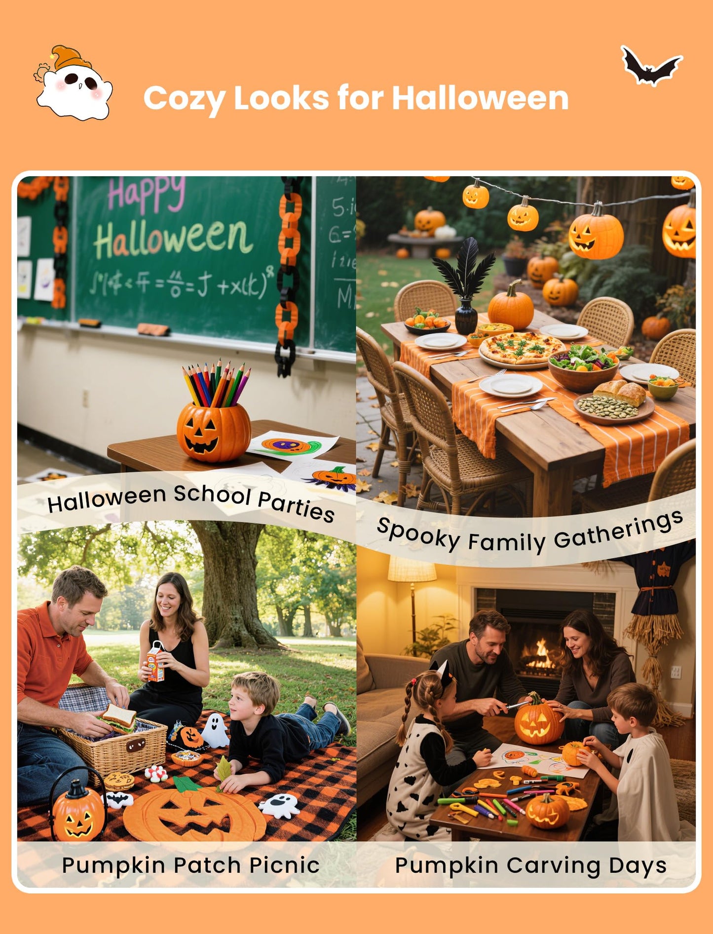 Disney Mickey Minnie Mouse Toddler Dress Girls A-Line Ruffle Long Sleeve Halloween Pumpkin Clothes Cute Kids Outfit Gift Party Costume Sizes 4-5T