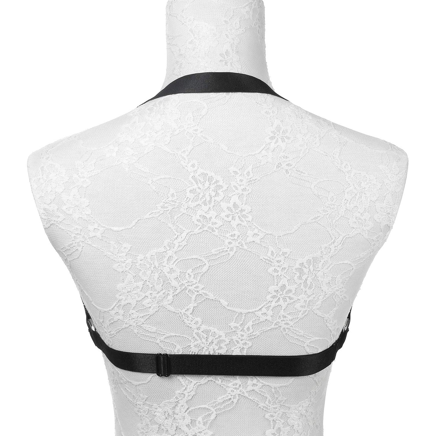 Jelinda Women Harness Elastic Cupless Cage Bra Hollow Out Strappy Crop Top (Color 11)One Size