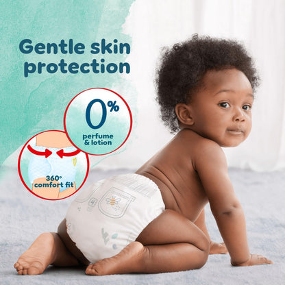 Pampers Harmonie Nappy Pants Size 5, 144 Nappies, 12kg-17kg, Monthly Pack, Gentle Skin Protection and 360° Comfort Fit